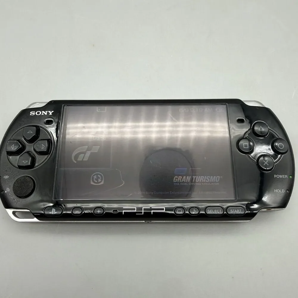 Sony PSP 3001 Handheld Gaming Console Black With Gran Turismo Needs Repair